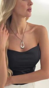Ingemark | Ingemark Elegant Daily Irregular Geometry Hollow Metal Pendant Necklace for Women Trendy Creative Wax Thread Chain Jewelry Gifts