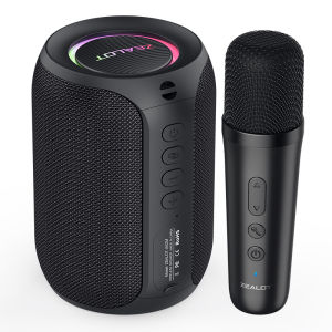 Zealot | ZEALOT-S62M Karaoke Machine Portable Bluetooth 5.3 Speaker System with 1-2 Wireless Microphones Home Family Festival Gifts