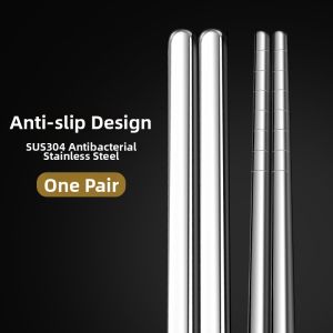 Anti-slip Anti-mildew Heat Resistant Stainless Steel Chopsticks