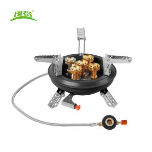 BRS | 2028 BRS Camping Gas Burner Camp Stove Portable 5-Core Strong Power Gas Stoves Tourist Picnic Furnace BRS-201 For Camping2026