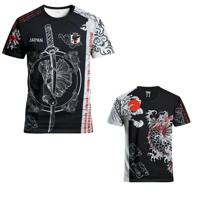 Japanese Mens Football Team Uniform Comfortable Sports Round Collar Design Breathable and Sweat-absorbent Martial Arts Clothing