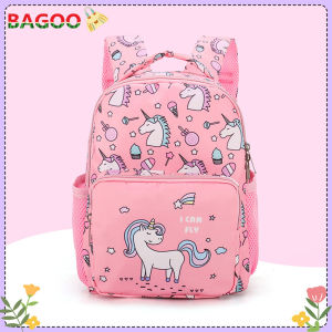 BAGOO Dễ Thương Mẫu Giáo Ba Lô Chống Thấm Nước Hoạt Hình kỳ lân Ngựa Bé Gái Bé Trai Cho Bé Mẹ Trường Túi