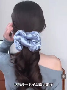 [SCRUNCHIE] Silky Hair tie no pain hair pony tail sleeping hair curl