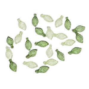 ลูกปัดอะคริลิครูปทรงใบไม้สีเขียวใสมี6ขนาด10/50ชิ้นลูกปัดแบบหลวมสำหรับสร้อยข้อมือสร้อยคออัญมณีแบบทำมืออุปกรณ์เสริมต่างหู