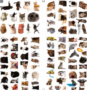 Durable Decorative Stickers for Cat Meme Stickers Creative Funny Cute Pet-Style Waterproof for Notebooks Phone Cases