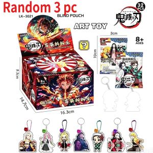 Bandai | Demon Slayer Mystery Blind Bag 32 PCS Anime Blind Pouch Surprise Toy Random Character Collectible Ornament Desktop Decor Gift