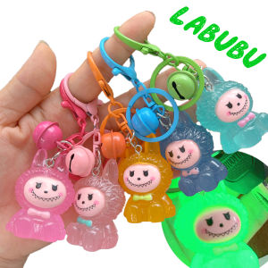 🔥Hot Sale🔥Creative 3D Luminous Labubu Keychain Cute Anime Sheep Labubu Toy Car Keychain Decorative Backpack Pendant