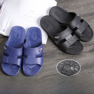 Classic Mens Retro Slip-resistant Slippers Indoor Bathroom Wearable Summer Cool Sandals Flat Heel Daily Casual Pure Color