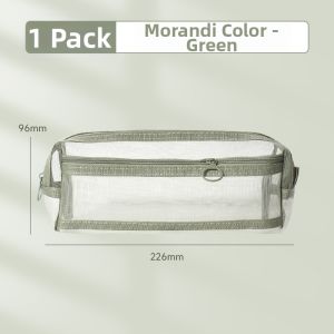 Double-layer Transparent Stationery Bag