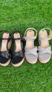 Xăng đan nữ đế xuồng 9cm Trường Hải da mềm đế PU siêu nhẹ DX155