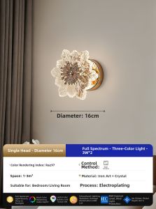 PARSA | New French Luxury Crystal Art Decorative Wall Light