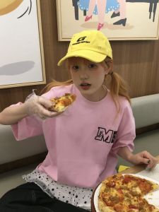 Xujius Yellow G-Marked Street Hole Distressed Baseball Cap Couple K-style Face-Showing Little Wild Peaked Cap Trendy