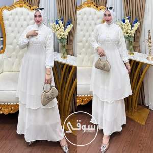 Setelan Rok Wanita Gamis Melayu Dress Malay Bahan Ceruty Babydoll BordirAksen Payet