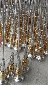 ANTENNA STAINLESS #36 WITH GOLD SOLD PER PIECE BAMBOO STYLE 42 inches long