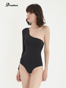 Womens High-end One-piece Swimsuit Sleeveless Shoulder-baring Slimming