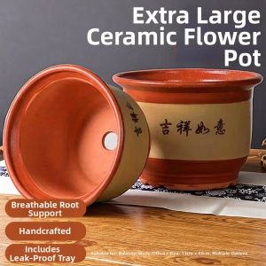 LANWAN | Large Ceramic Flower Pot Tray