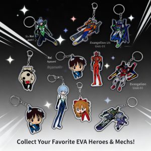 Bandai | Evangelion Rei Ayanami Shinji Ikari Asuka Langley Soryu Acrylic Keychain Pendant