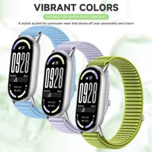 Dây Đeo Đồng Hồ Thông Minh Xiaomi Mi Band 10 9 8 Bằng Nylon Thoáng Khí Thay Thế Phụ Kiện Dây Đeo Tay Mi Band 8/9/10