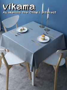 VIKAMA monotone solid color tablecloth waterproof oilproof anti-scald non-washable dining home decoration tablecloths