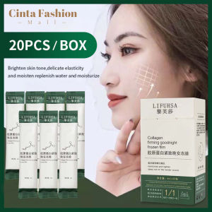 【20pcs/box】 Collagen Firming Sleeping Mask Shrink Pores Moisturizing and Tightening Mask whitening Collagen firming goodnight frozen film