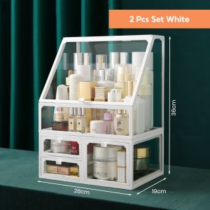 Makeup Organizer Premium Glass Cosmetic Storage Box High Quality Large Storage Cosmetic Container