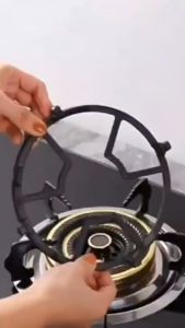 Heavy Duty Cast Iron Stove Trivet - Universal Gas Cooktop Stand for Woks Pans & Pots Heat-Resistant Kitchen Bracket Gas Stove Wok Bracket - Heavy Duty Cast Iron Trivet with Stable Base Compatible with Most Round Bottom Cooking Pots