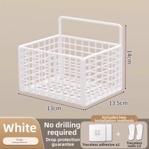 Wall Mounted Storage Rack for Bedside No Drilling