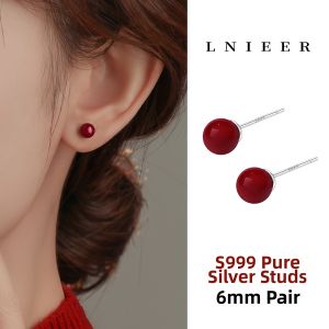 Lnieer | Fine Light Luxury 999 Sterling Silver Pearl Earrings