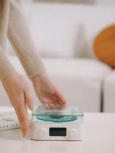 ลำโพง bluetooth บลูทูธบรรยากาศแสงเสียงลําโพงบลูทูธพร ้ อมไฟกลางคืนพร ้ อมจอแสดงผลบรรยากาศคุณภาพสูงในครัวเรือนเครื ่ องเล ่ นบันทึกนาฬิกาไวนิลวันเกิด bluetooth speaker ลำโพงพกพา