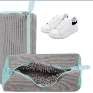 Wash Bag Padded Net Laundry Shoes Protector Fluffy fibers Polyester Washing Shoes Machine Friendly Laundry Bag Drying Bags