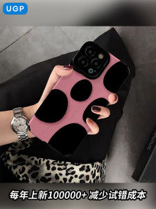 New 2025  17Promax Phone Case Womens Style Full Lens Protection Color Collision Black And Pink High-End Sensation