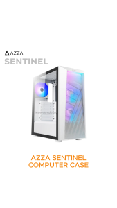 ร้านแนะนำ AZZA ATX Mid Tower Tempered Glass ARGB Gaming Case SENTINEL 203A01 with 12cm ARGB Fan x 4