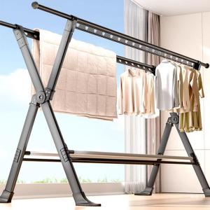 Folding Telescopic Clothes Drying Rack