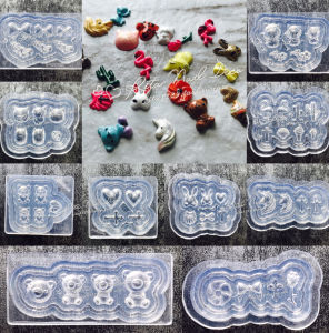 3D Nail Art Silicone Gelatinous Decorations Cactus Design Wealth God Figure Optical Therapy Drop Glue Nail Beauty Tools