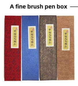 Creative Wooden Calligraphy Brush Pen Box Storage Organizer Gift Box Traditional Chinese Style Stationery Cultural Business Supplies