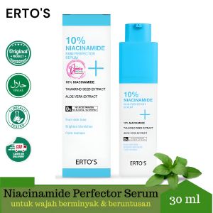 Ertos Niacinamide Skin Perfector Serum 10% netto 30 ml Ertos Original BPOM - Mencerahkan kulit kusam Mencegah komedo jerawat & flek hitam