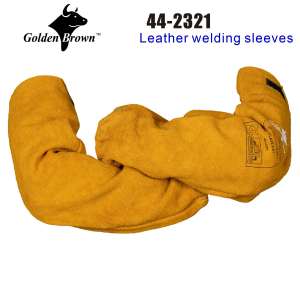 Weldas Welding Protective Cowhide Arm Sleeves - Welders Sleeves for Arm Protection Fully Adjustable Cuff Size Multi-Size Universal Fit - Model 44-2321