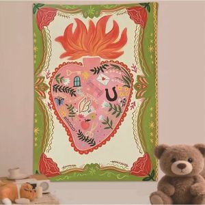 Tấm Thảm Treo Tường Hình Cành Cây Báo Hồng Của VIKAMA Jungle Art Home DecorSoft Polyester Bền Đẹp Món Quà Thẩm Mỹ Cho Căn Phòng Ấm Cúng