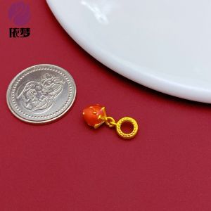สร้อยคอจี้ลูกปัด DIY รูปผลไม้สตรีน่ารัก ลูกปัดรูปสตรอเบอร์รี่และเชอร์รี่ สีแดง จี้ห้อย เครื่องประดับแฟชั่นสำหรับผู้หญิง