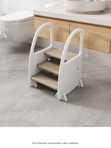 Modern Simple Child Stool Handrail Step Bench Toilet Footrest Washing Stool Plastic Childrens Furniture Toy Stool/Pedal Stool