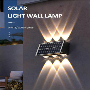 Solar Wall Lamp Outdoor Solar LED Light Waterproof Up And Down Luminous Lighting Balcony Yard Garden Decoration Lights