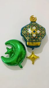 Balon Foil Kubah I Balon Foil Bulan Bintang I Balon Lebaran Idul Fitri