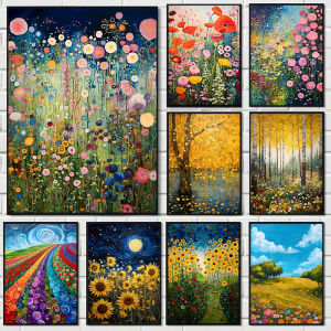 1000PCS Jigsaw Puzzle Abstract Flower Canvas Modern Floral Art For Adults Family Fun Relaxing Brain Teaser Gift