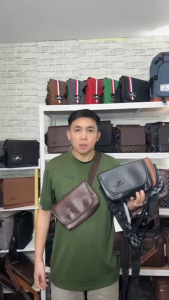 กระเป๋าสะพายข้างผู้ชาย หนังPU ทรงสวยยอดฮิต กระเป๋าคาดอก คาดเอว กระเป๋าสะพายข้างผู้ชาย หนังPU ทรงสวยยอดฮิต