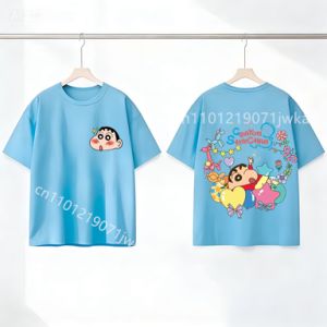 52TOYS | Crayons Shin-chan Children Front Back Print T Shirt Kawaii Boy Girl Short Sleeve Tee Shirt Summer Kids Clothes Anime Colour Tops