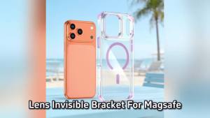 Ốp Lưng Trong Suốt Magsafe Invisible Bracket Lens Dành Cho iPhone 17 Pro Max 16E 15 14 Plus 13 12 - Ốp Sạc Không Dây Từ Tính