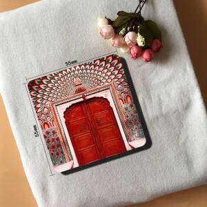 Morocco Door Arabic Personalized Fridge Magnet Set Creative Square Decorative Adhesive Stickers Magnets For Festival Gift
