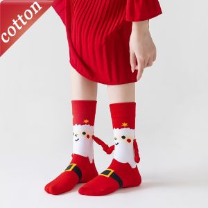 Vớ Nữ Họa Tiết Hoạt Hình Dễ Thương Giáng Sinh Chất Liệu Cotton Cao Cấp Kiểu Ống Giữa Họa Tiết Vui Nhộn Dành Cho Nữ