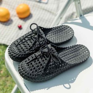 Dép Đi Trong Nhà Mùa Hè Thời Trang Chống Trượt Cho Nữ Dép Đi Trong Nhà PVC Thoáng Khí Thoải Mái Cho Cặp Đôi Đi Trong Nhà