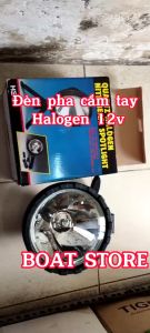 [ĐÈN PHA CẦM TAY HALOGEN 12V]MÃ H3-12V Độ Sáng CaoXa-Có Chân Đế Dựng lên Được-Cho CanoDu ThuyềnTàu ThủyCông Trình